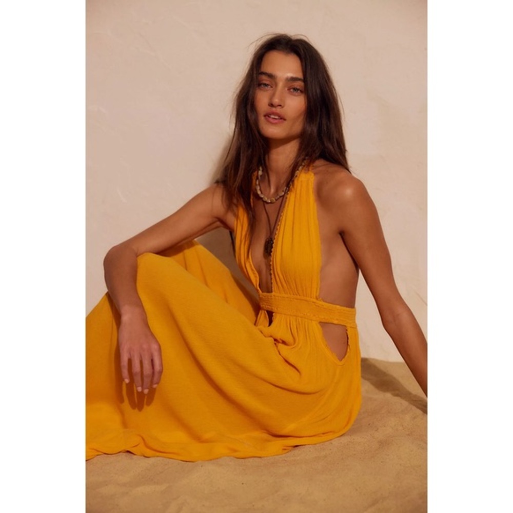 NWT Free People Look Into The Sun Maxi Dress in Zinnia, Sz. M